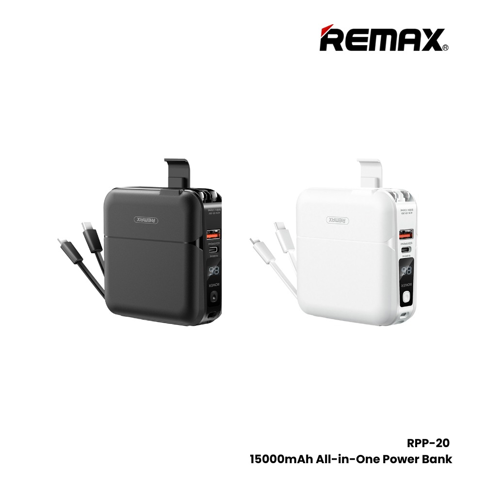 پاوربانک ریمکس مدل Infinity All in one - AC charger-RPP-20 ظرفیت 15000 میلی آمپرساعت