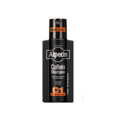 شامپو تقویت کننده و ضد ریزش مو آلپسین، سازگار با موهای آسیبدیده، کمحجم و نازک، با حجم 250 میلیلیتر مدل کافئین