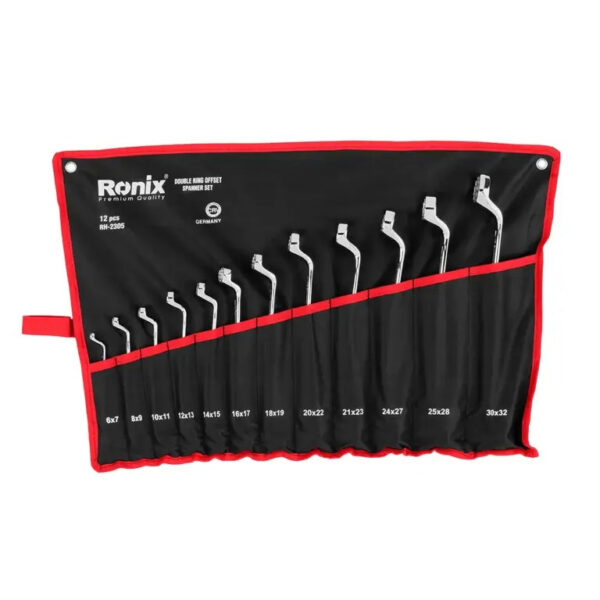 آچار دو سر رینگی رونیکس مدل RH-2305 مجموعه 12 عددی