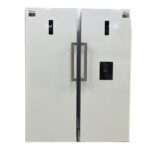یخچال فریزر دوقلو 32 فوت جی پلاس مدل GRF-P2736-FW/LW، دارای سرمایش و انجماد سریع، با ارتفاع 185، پهنای 119 و عمق 65 سانتی متر، میزان مصرف انرژی A++، دارای 4 طبقه در یخچال و 4 کشو در فریزر