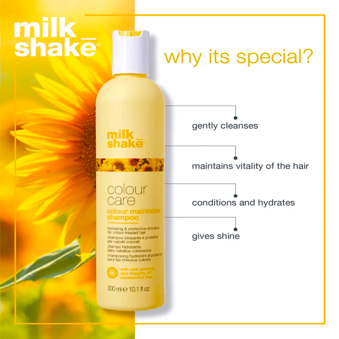 شامپو تثبیت کننده رنگ مو میلک شیک مدل Colour Protect حجم 300 میلی لیتر