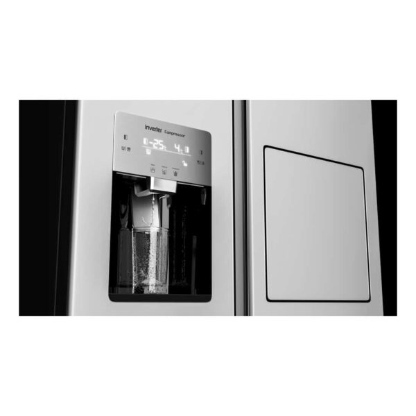 یخچال و فریزر ساید بای ساید 32 فوت جی پلاس مدل GSS-P7922W،و بدون برفک، با ارتفاع 177، پهنای 91 و عمق 85 سانتی‌متر، میزان مصرف انرژی A++، دارای 4 طبقه در یخچال و 4 کشو در فریزر، لزوم اتصال به شیر آب دارد، دارای سیستم نوفراست