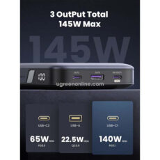 پاوربانک یوگرین مدل PB205-90597 ظرفیت 25000 میلی آمپر ساعت