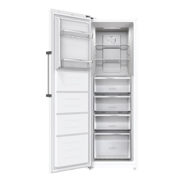 یخچال فریزر دوقلو 32 فوت جی پلاس مدل GRF-P2736-FW/LW، دارای سرمایش و انجماد سریع، با ارتفاع 185، پهنای 119 و عمق 65 سانتی متر، میزان مصرف انرژی A++، دارای 4 طبقه در یخچال و 4 کشو در فریزر