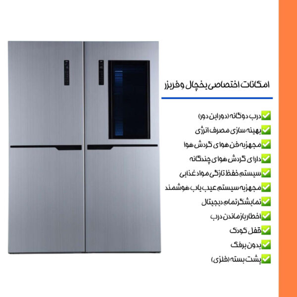 یخچال و فریزر 40 فوت دوقلو استیلون مدل economy2024