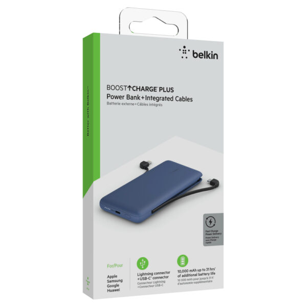 پاوربانک بلکین مدل BPB006btBLU BOOST CHARGE ظرفیت 10000 میلی آمپر ساعت