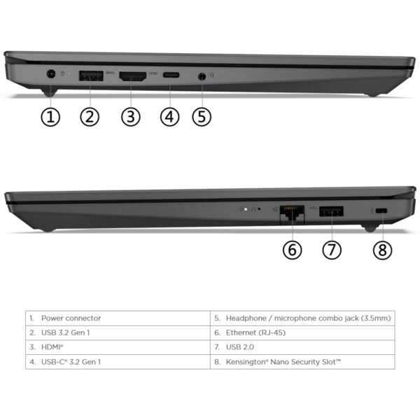 لپ تاپ 15.6 اینچی لنوو مدل V15 G3 IAP-i3 1215U-12GB DDR4-2TB SSD-TN - کاستوم شده