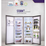 یخچال فریزر دوقلو 40 فوت استیلون مدل STORM PLUS، دارای اخطار باز ماندن درب و یخساز دستی، ارتفاع 200، پهنای 65 و عمق 65 سانتی‌ متر، میزان مصرف انرژی C، دارای 8 طبقه در یخچال و 8 طبقه در فریزر
