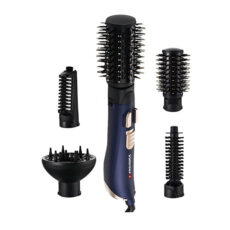 سشوار برسدار چرخشی حرفهای والوروس مدل VL-508، موتور AC با توان مصرفی 1200 وات، دارای قابلیت تعویض سری، طراحی ارگونومیک، دارای سیم گردان، با حالت صافکننده و فرکننده، وزن 950 گرم، تنظیم حرارت 2 حالته و کنترل سرعت 2 حالته، به همراه 3 سری برسدار