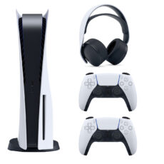 کنسول بازی سونی مدل PlayStation 5 ظرفیت 825 گیگابایت ریجن آسیا 1200 به همراه دسته اضافی و هدست