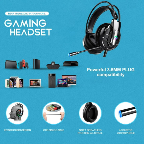 هدفون مخصوص بازی سیوتک مدل A18 RGB