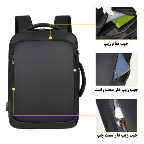 کوله پشتی لپ تاپ مدل 1900 مناسب برای لپ تاپ تا 15.6 اینچی