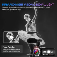 دوربین فیلم برداری مدل 4K 48MP 30FPS 18X-Gold One 666