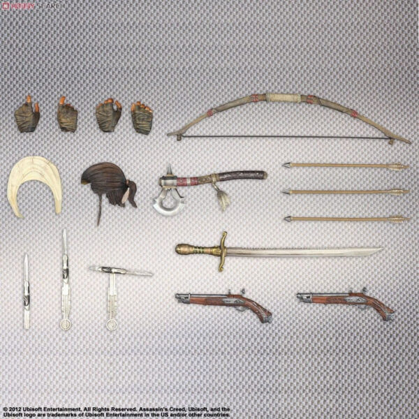 اکشن فیگور پلی آرت مدل اساسین سری Connor Kenway مجموعه 19 عددی