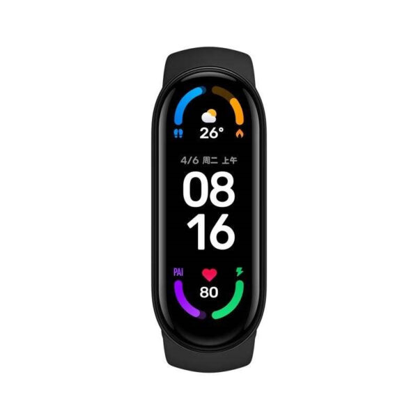 ساعت هوشمند شیائومی مدل MI BAND 6 حسگر ضربان قلب، محاسبه سطح اکسیژن خون، بند سیلیکونی