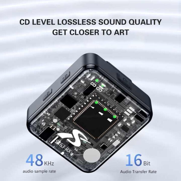 میکروفن یقه ای مدل sx63 با درگاه اتصال type-c و lightening