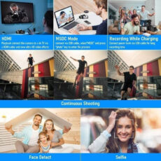 دوربین فیلم برداری مدل 4K 48MP 30FPS 18X-Gold One 666