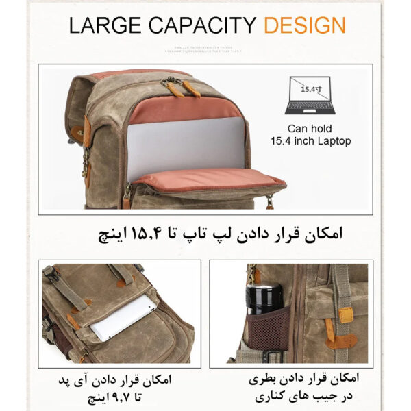 کوله پشتی دوربین مدل Batik Canvas Micro