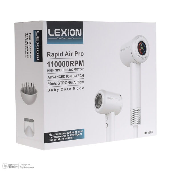 سشوار حرفه ای 1400 وات لکسیون مدل Rapid Air Pro HD:1698