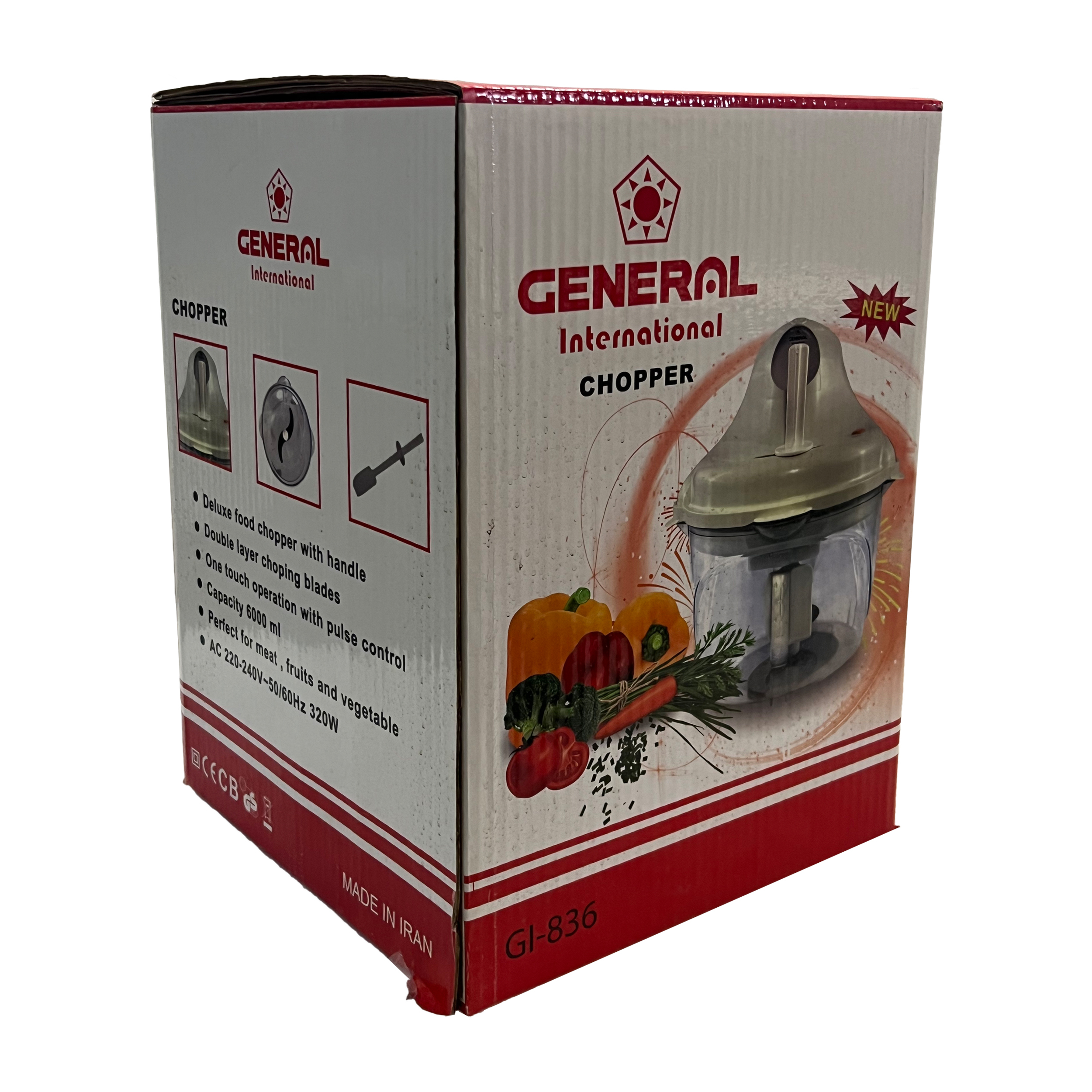 سبزی خردکن جنرال اینترنشنال مدل GI-836