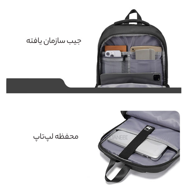 کوله پشتی لپ تاپ بنج مدل BG-1807 مناسب برای لپ تاپ 14.1 تا 15.6 اینچی
