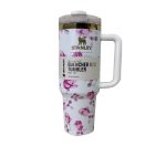 تراول ماگ مدل دسته دار گل دار کد QUENCHER H20 TUMBLER گنجایش 1.180 لیتر