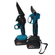 قیچی باغبانی و اره زنجیری شارژی باس مدل 2chain مجموعه ۱۱ عددی