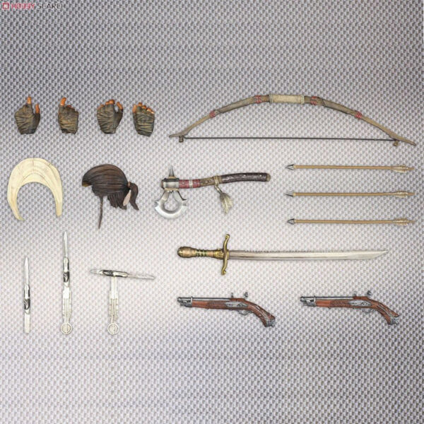 اکشن فیگور پلی آرت مدل اساسین سری Connor Kenway مجموعه 19 عددی