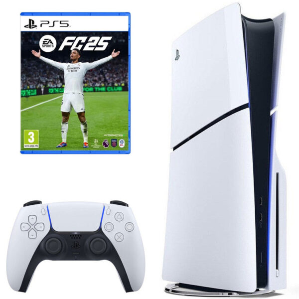 کنسول بازی سونی مدل PlayStation 5 Slim ظرفیت یک ترابایت ریجن اروپا 2016A به همراه بازی EA Sports FC 25