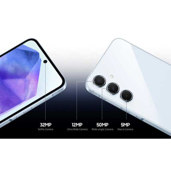 گوشی موبایل سامسونگ مدل Galaxy A55 دو سیم کارت ظرفیت 256 گیگابایت و رم 12 گیگابایت - اکتیو - به همراه شارژر 25 وات سامسونگ