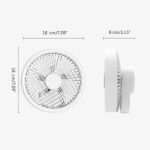 پنکه رومیزی شارژی مدل ال ای دی دار کد RY-2301