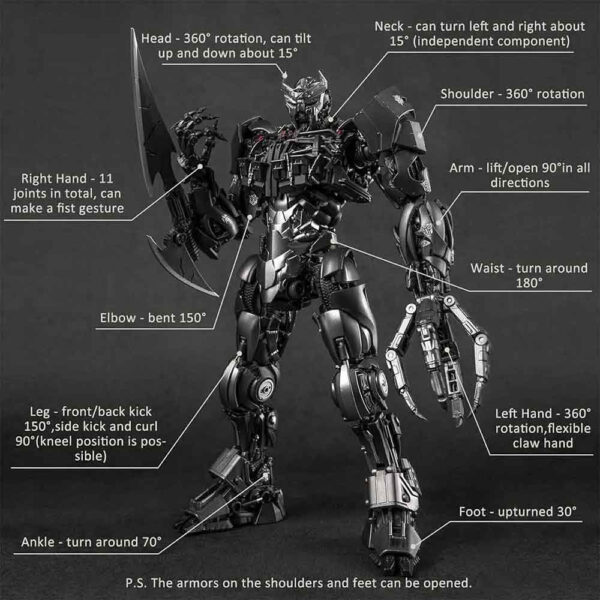 اکشن فیگور مدل Transformer Scourge Yolopark ارتفاع 20 سانتی متر