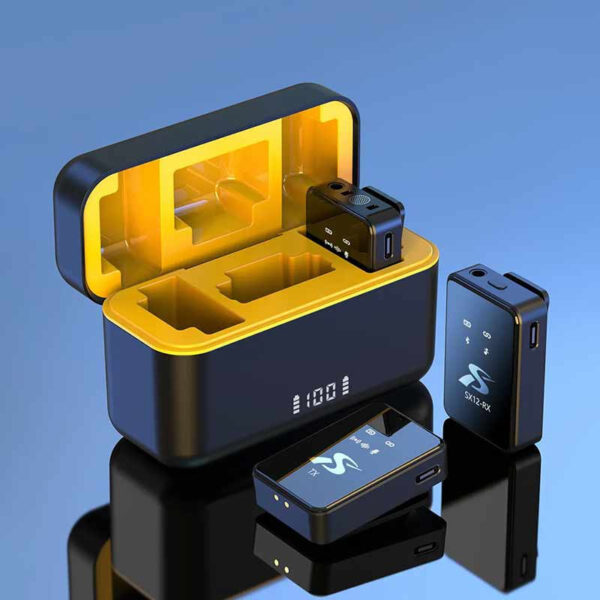 میکروفن یقه ای بی سیم مدل SX12 مجموعه دو عددی