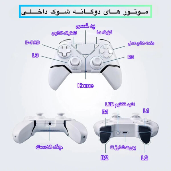 دسته بازی بی سیم مخصوص پلی استیشن 4 مدل Flex Pad