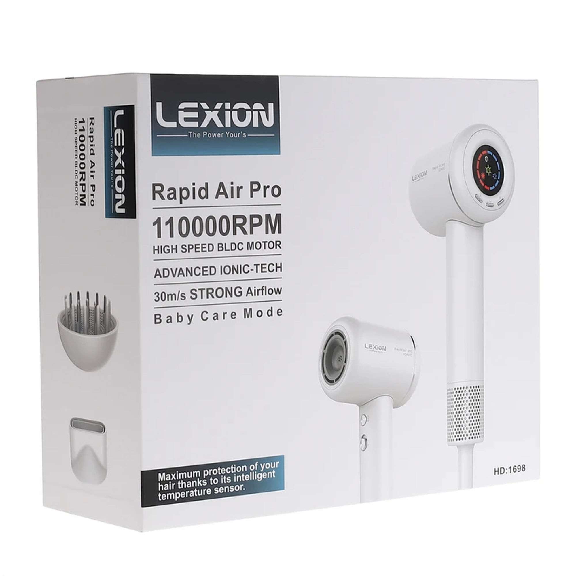 سشوار حرفه ای لکسیون مدل Rapid Air Pro HD:1698