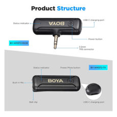 میکروفن یقه ای بویا مدل BY-WM3T2-M2