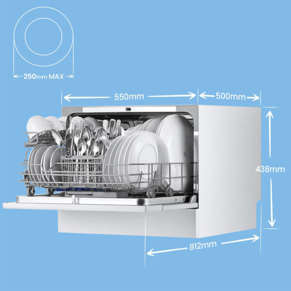 ماشین ظرفشویی 6 نفره کامفی مدل CTD-602-W