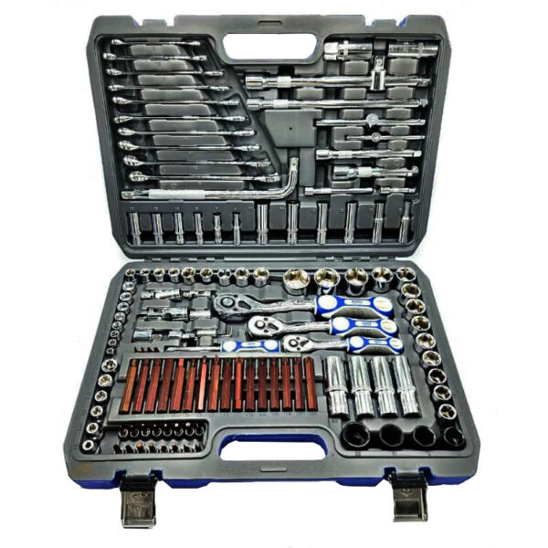 آچار بکس باس مدل BS-128 مجموعه صنعتی 128 عددی