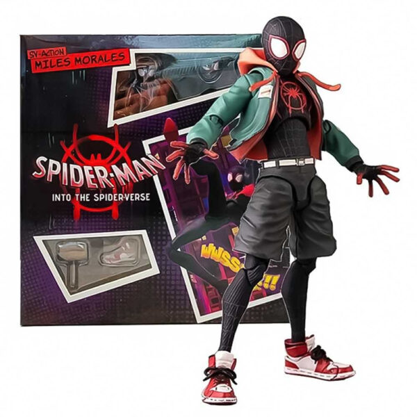 اکشن فیگور مدل اسپایدرمن مایلز مورالز Spiderman Marvel Miles Morales SV-ACT