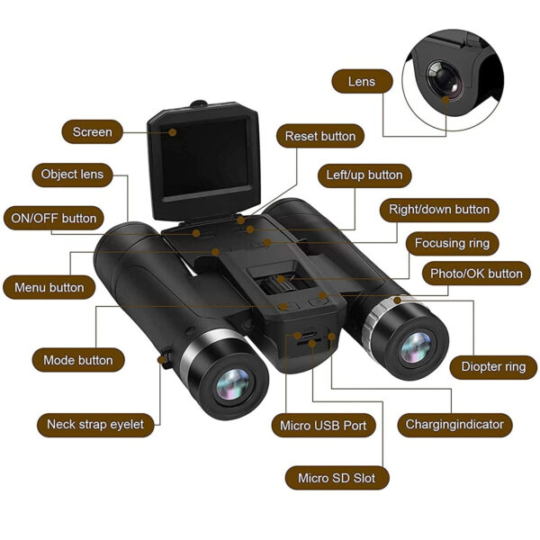 دوربین فیلم برداری مدل Binoculars 2.7K Digital