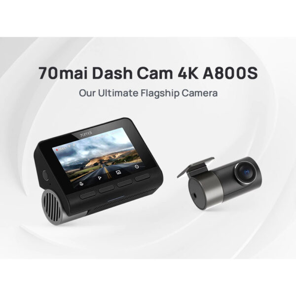 دوربین فیلم برداری خودرو سوِنتی مِی مدل 70maI Dash Cam 4K + Rear Cam Set(RC06) A800S