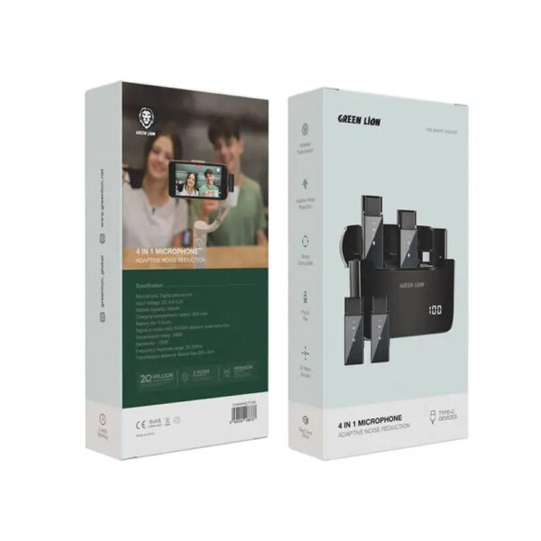 ست میکروفن بی سیم گرین لاین مدل 4IN1 TYPE-C