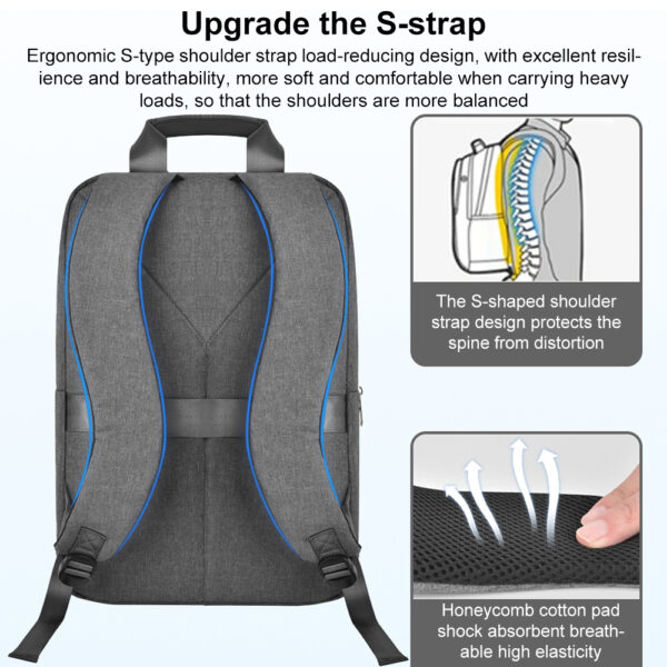 کوله پشتی لپ تاپ ویوو مدل Minimalist backpack QBT-1333 مناسب برای لپ تاپ 15 تا 17 اینچی