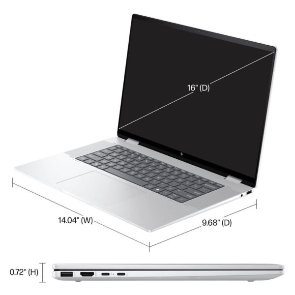 لپ تاپ 14 اینچی اچ‌ پی مدل ENVY x360 2-in-1 14-fa0023dx-R7 8840HS-16GB LPDDR5-1TB SSD-IPS-Touch-W