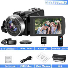 دوربین فیلم برداری مدل 2.7K Full HD 42MP 30FPS 18X