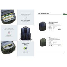 کوله پشتی لپ تاپ رونکاتو مدل METROPOLITAN کد 412241 مناسب برای لپ تاپ تا 14 اینچی