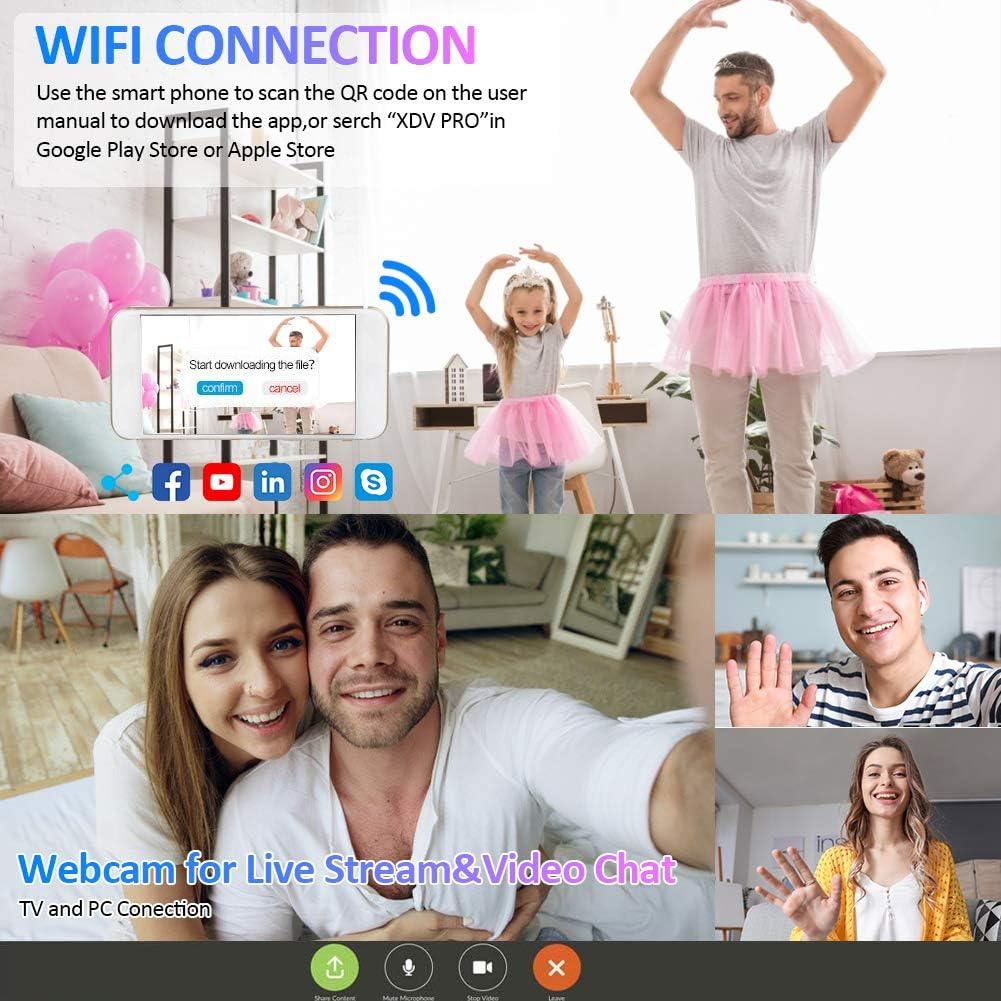 دوربین فیلم برداری مدل 4K 48MP 30FPS 18X-Gold One 666