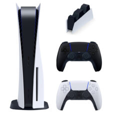 کنسول بازی سونی مدل PlayStation 5 ظرفیت 825 گیگابایت ریجن اروپا 1216A به همراه دسته اضافه و پایه شارژر