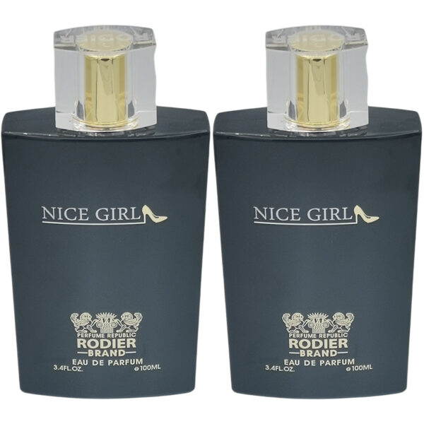 ادوپرفیوم زنانه رودیر مدل NICE GIRL با رایحه گرم حجم 100 میلی لیتر مجموعه دو عددی