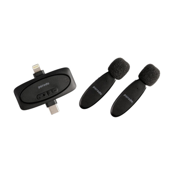 میکروفن بی سیم مدل Porodo DUAL MIC